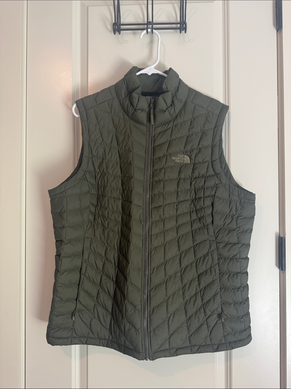 The North Face Olive Quilted Insulated Vest